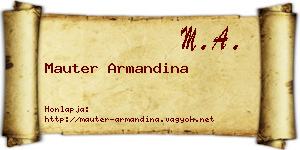 Mauter Armandina névjegykártya